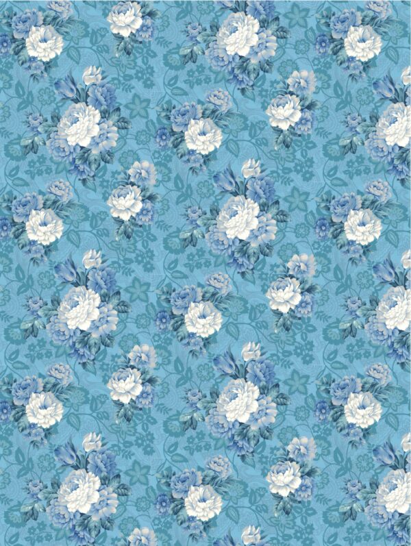 Blue-tone Rose&Paisley - 图片 2